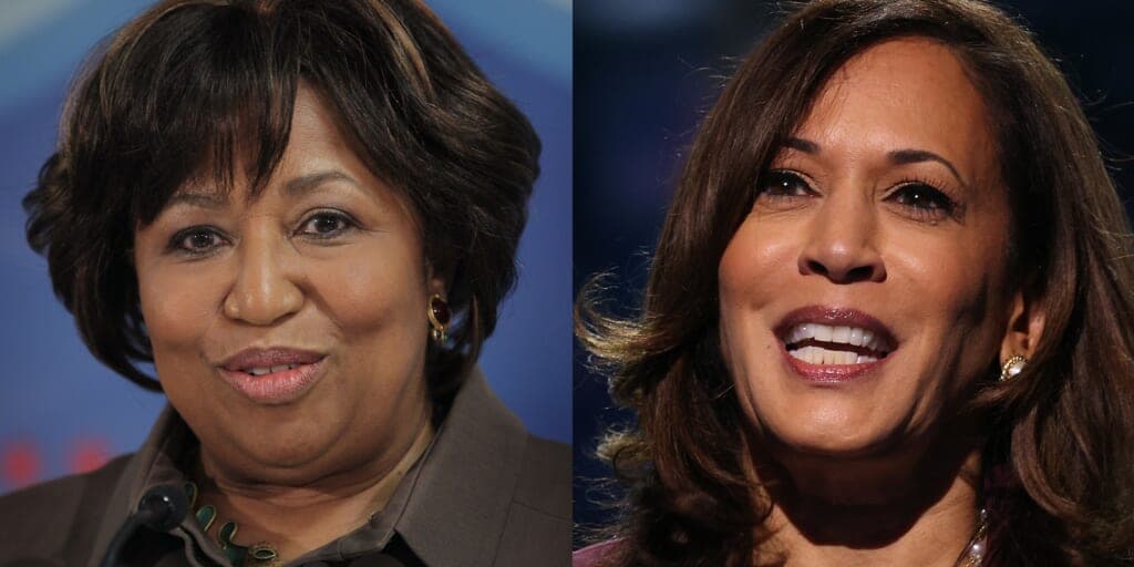 Former Senator Carol Moseley Braun and Vice President and former Senator Kamala Harris