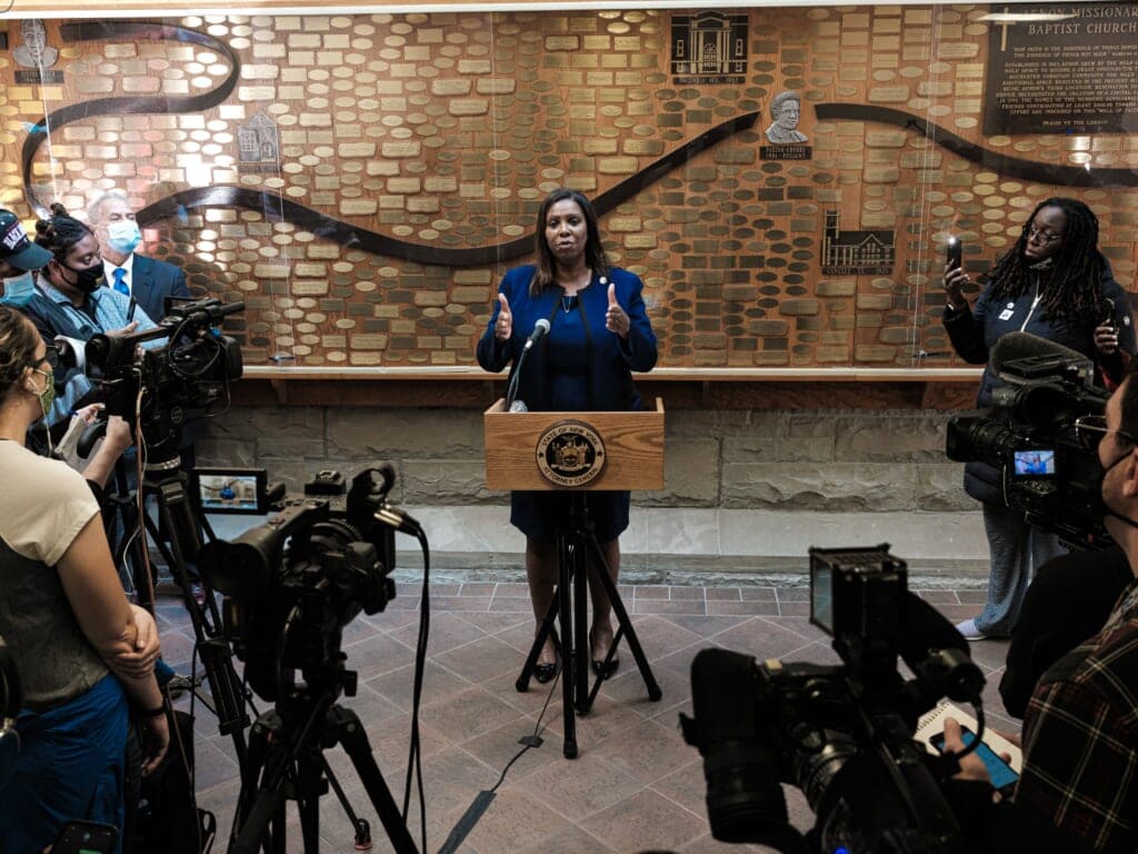NY Attorney General Letitia James Visits Rochester As Office Investigates Death Of Daniel Prude