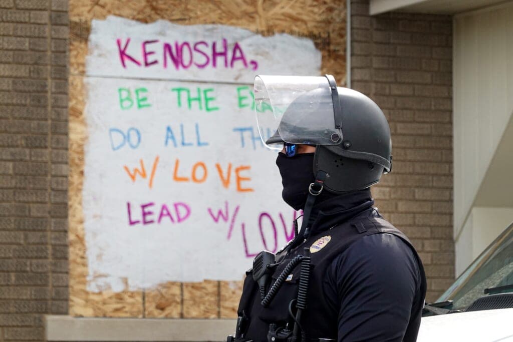 Residents Gathers At Site Of Jacob Blake Shooting As Trump Visits Kenosha