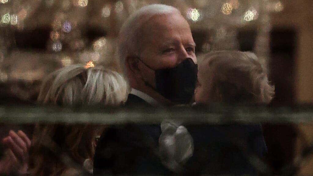 President Joe Biden holds his grandson Beau Biden