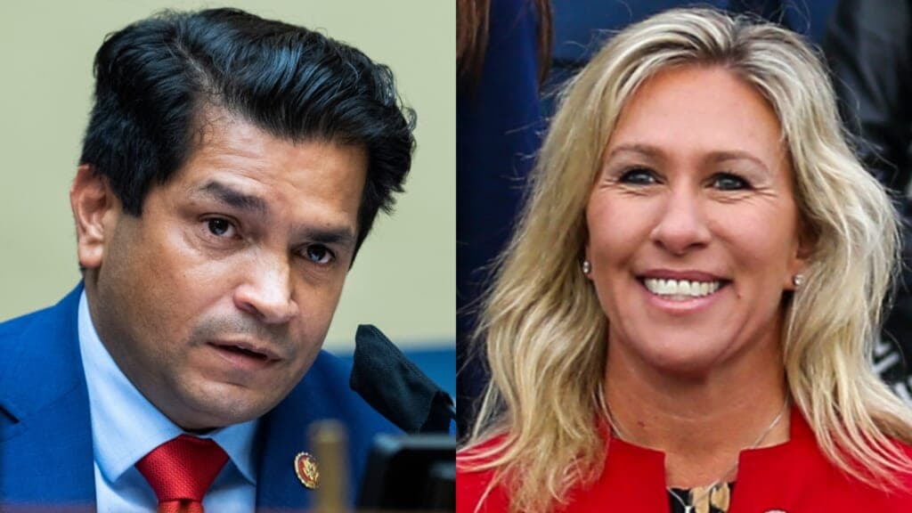 Democratic California Rep. Jimmy Gomez and Republican Rep. Marjorie Taylor Greene