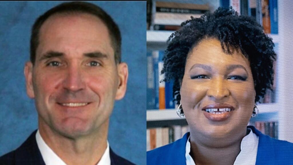 Chris Malone, the University of Tennessee at Chattanooga’s offensive line coach, and Georgia politician Stacey Abrams