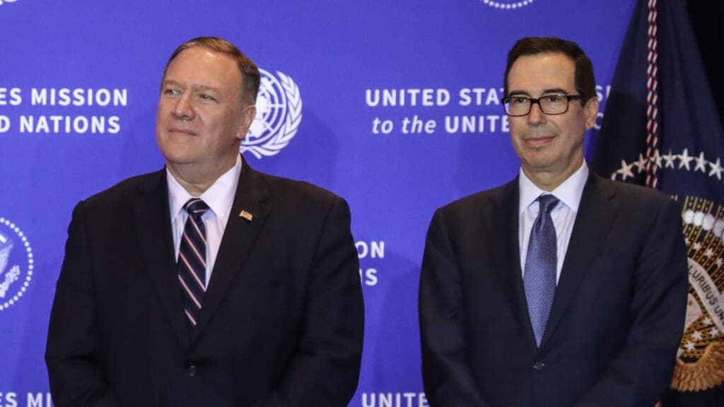 Secretary of State Mike Pompeo and Treasury Secretary Steven Mnuchin