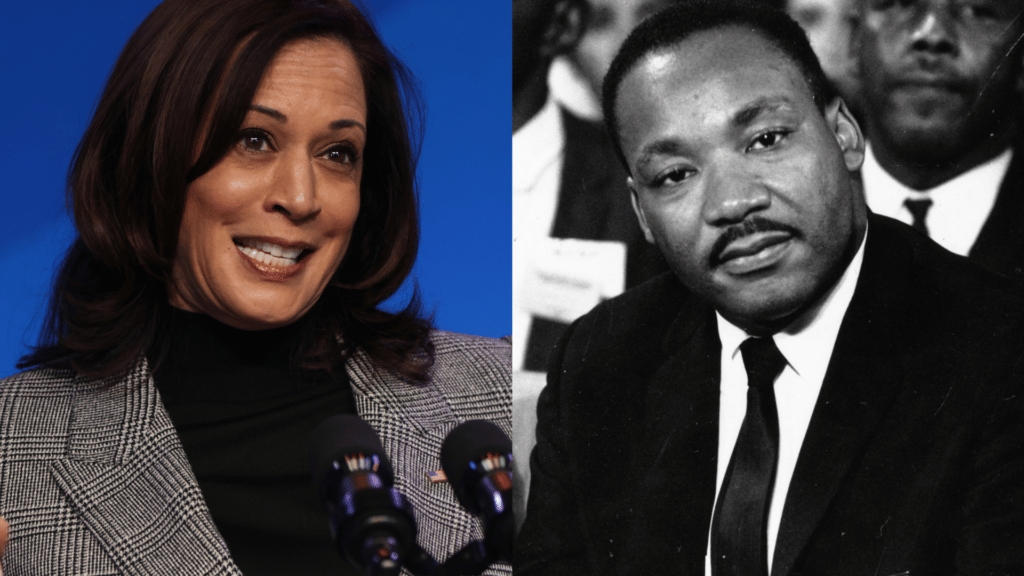 Vice President Kamala Harris and Dr. Martin Luther King Jr.
