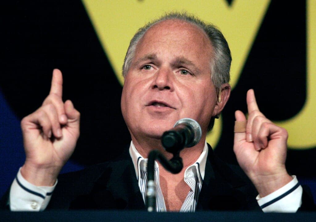 Rush Limbaugh Gives A Speech In Michigan