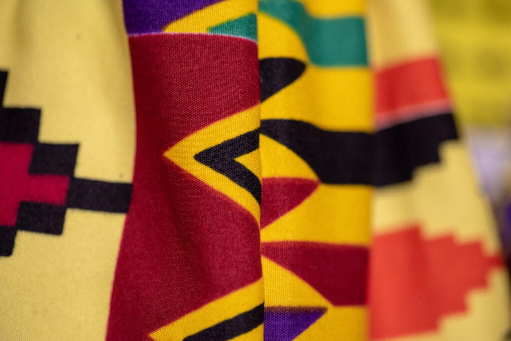 Bolts of kente cloth