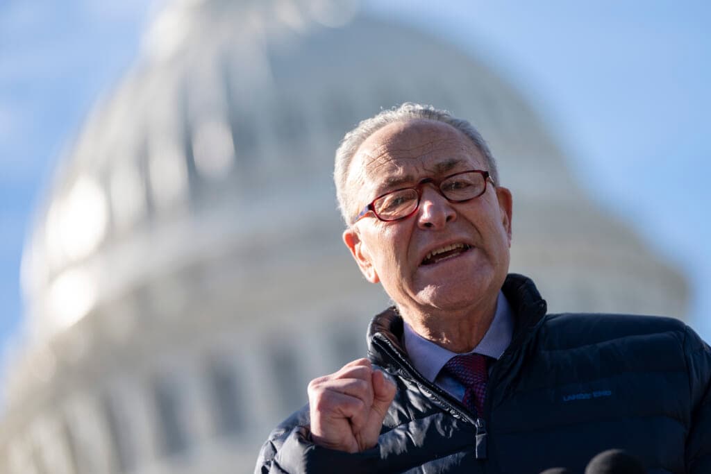 Democratic Senate Majority Leader Chuck Schumer of New York