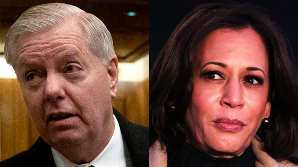 South Carolina Senator Lindsey Graham and Vice President Kamala Harris
