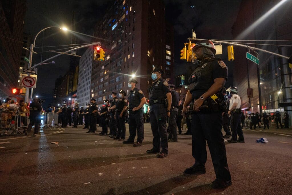 Protests Against Police Brutality Over Death Of George Floyd Continue In NYC