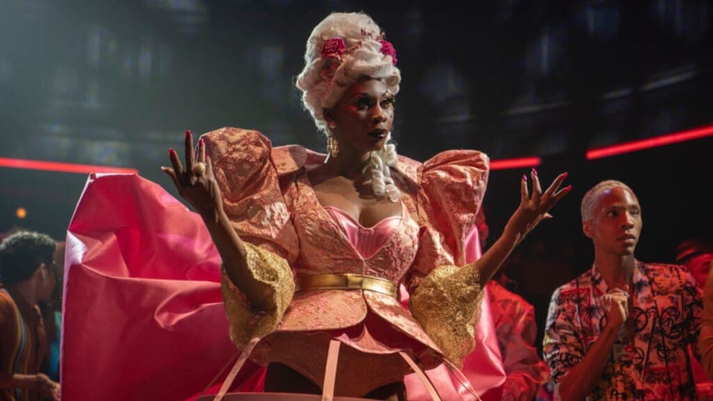 Actor Dominique Jackson wears an elaborate costume in "Pose"