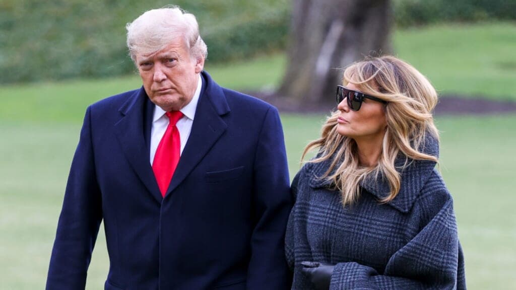 Former President Donald Trump and former First Lady Melania Trump