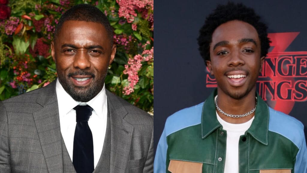 Actors Idris Elba and Caleb McLaughlin