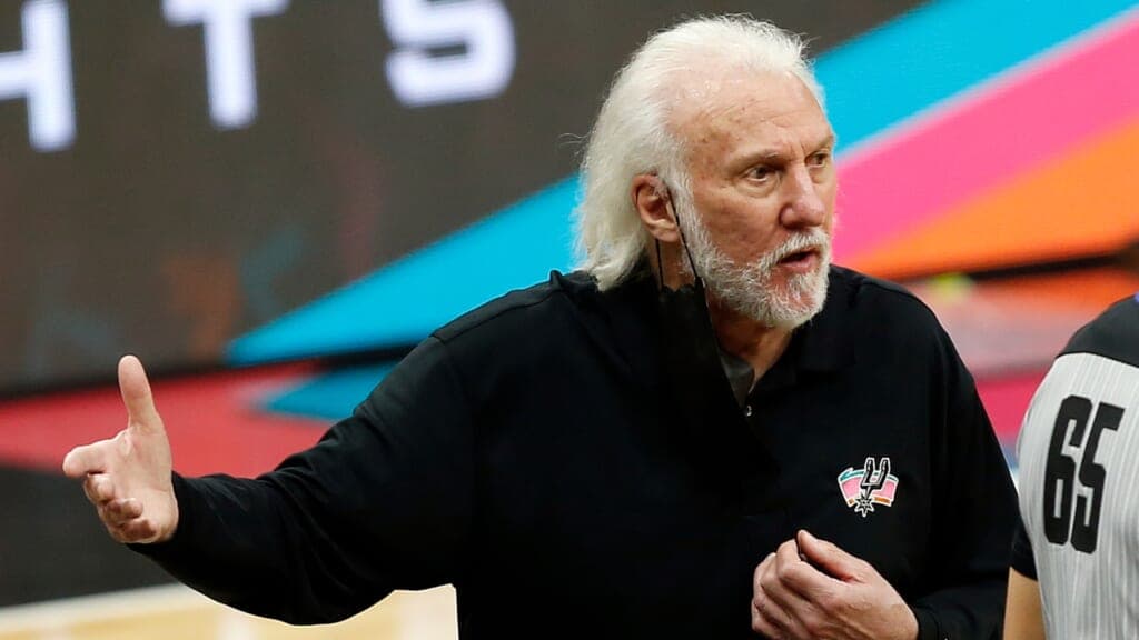 Head coach Gregg Popovich of the San Antonio Spurs