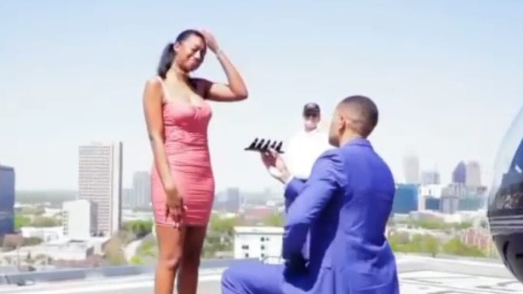 Brittney Miller was presented with her choice of five different engagement rings by William Hunn
