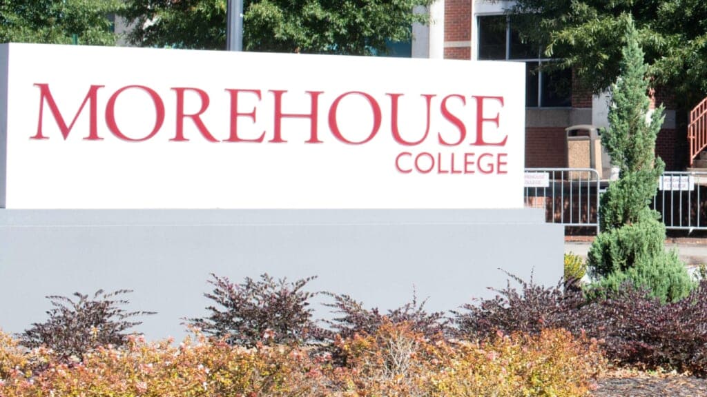A sign at Morehouse College