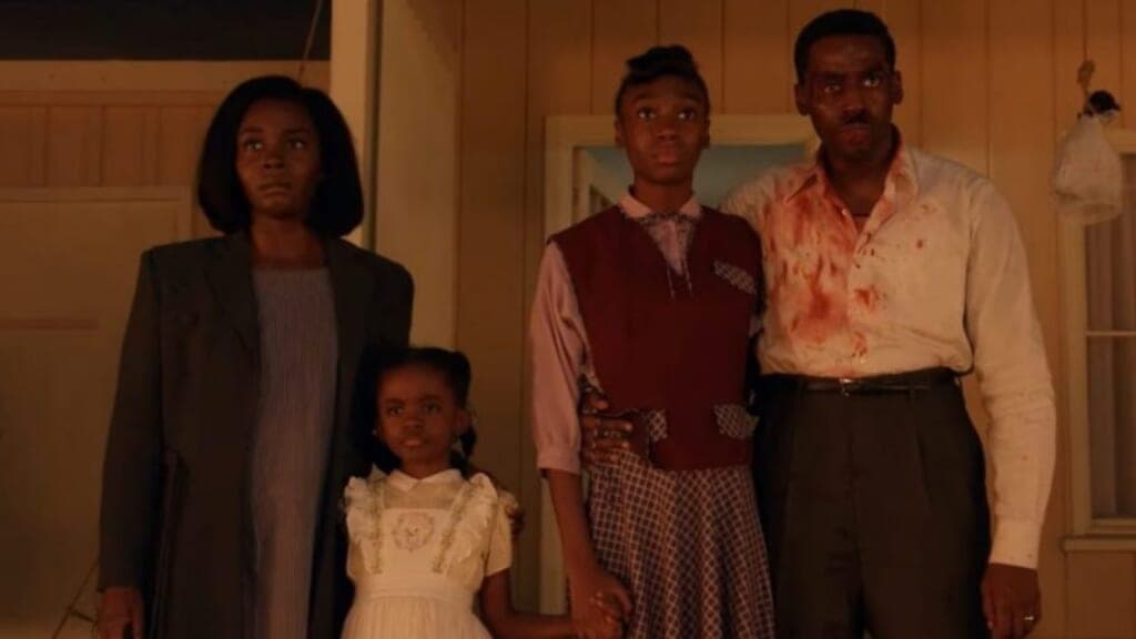 Actors Deborah Ayorinde, Melody Hurd, Shahadi Wright Joseph and Ashley Thomas in “Them”