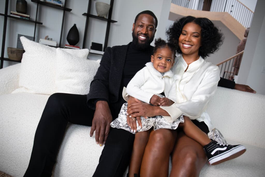 Former NBA superstar Dwyane Wade, with wife actor Gabrielle Union and their young daughter