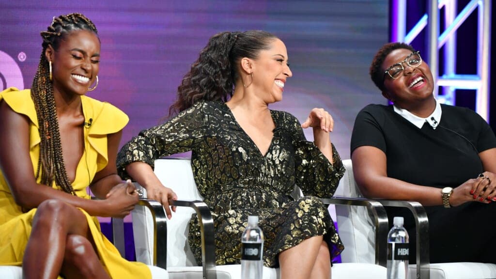 Executive producers Issa Rae and Robin Thede plus director Dime Davis of "A Black Lady Sketch Show"