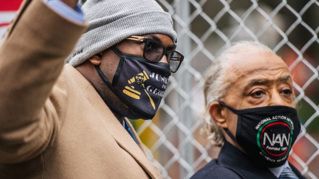 Philonise Floyd, brother of George Floyd, and The Reverend Al Sharpton