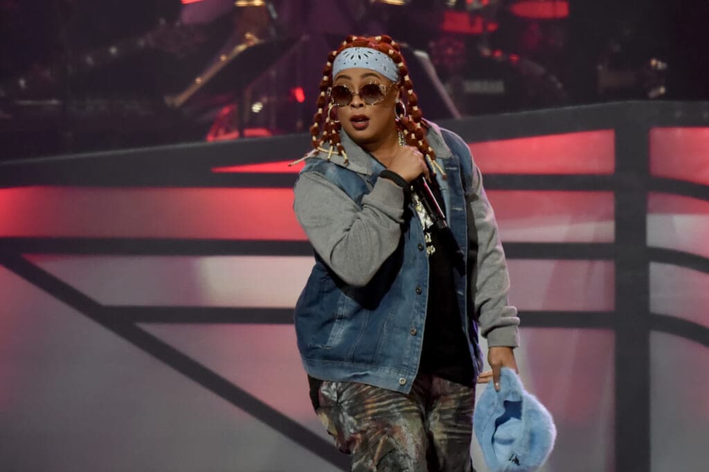 Rapper Da Brat performs onstage