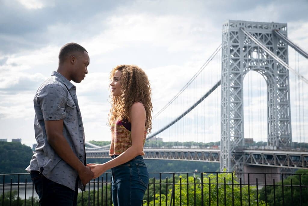 Actors Corey Hawkins and Leslie Grace in "The Heights"