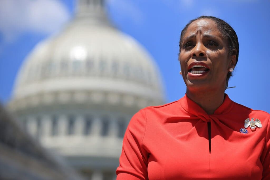 Democratic Delegate Stacey Plaskett of the Virgin Islands
