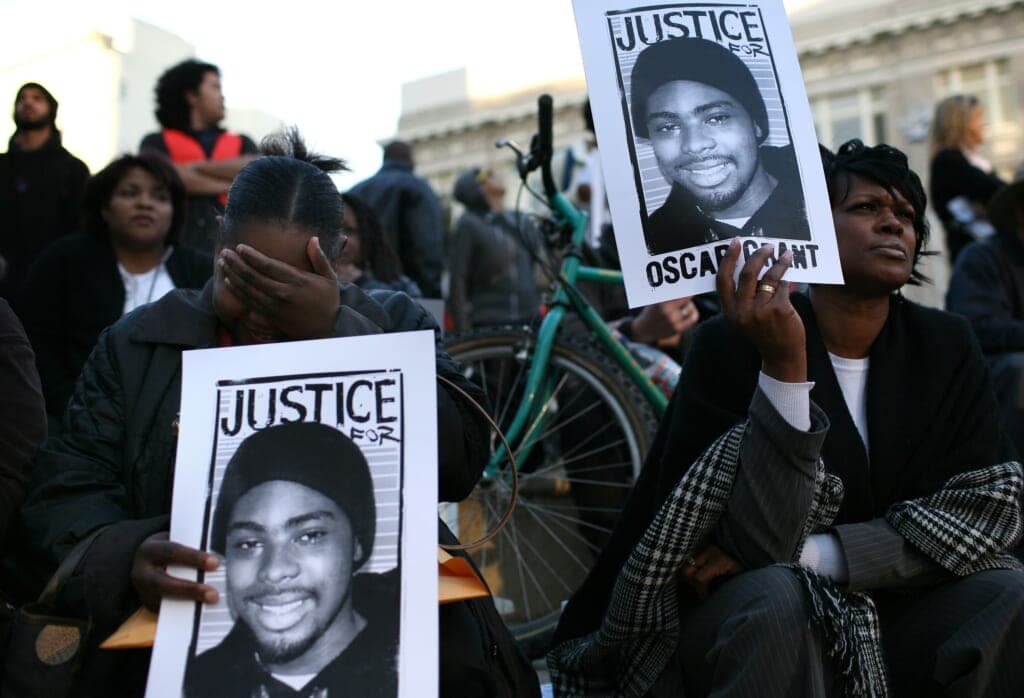 Protestors Continue To Demonstrate Against Police Shooting Of Oscar Grant