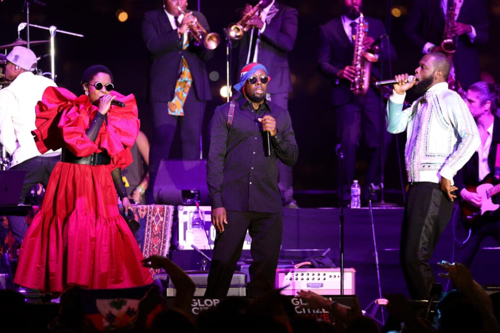 The reunited Fugees perform