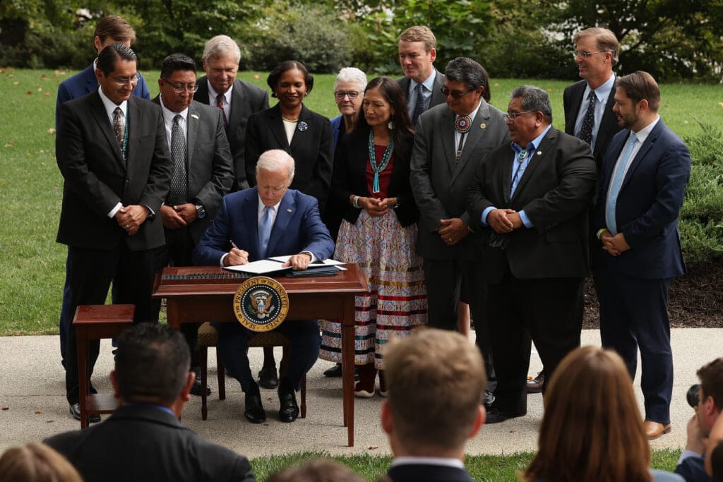 President Joe Biden signs proclamations expanding the areas of three national monuments