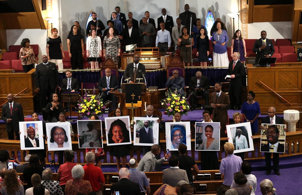 Photographs of the nine victims killed at the Emanuel African Methodist Episcopal Church in Charleston, South Carolina