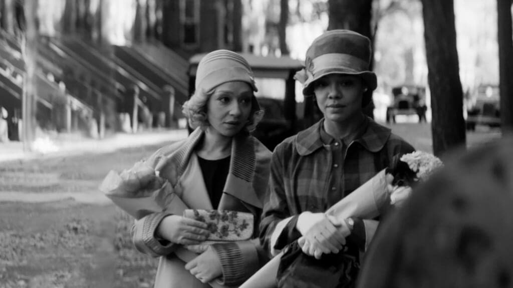 Actors Ruth Negga and Tessa Thompson in “Passing”