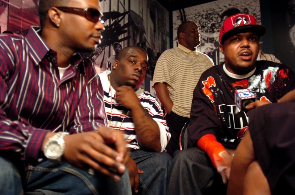 Members of the award-winning rap group Three 6 Mafia: Juicy J, Frayser Boy and DJ Paul