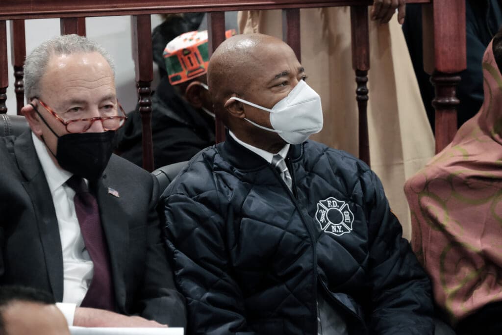 Senate Majority Leader Charles Schumer (D-NY) and New York City Mayor Eric Adams