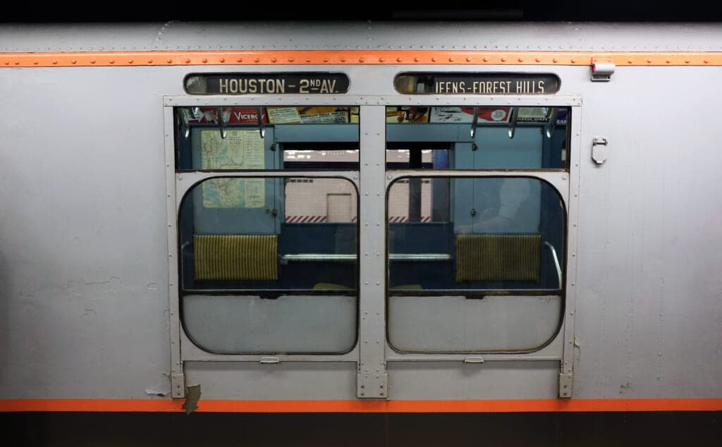 A R10 modified vintage New York City subway car