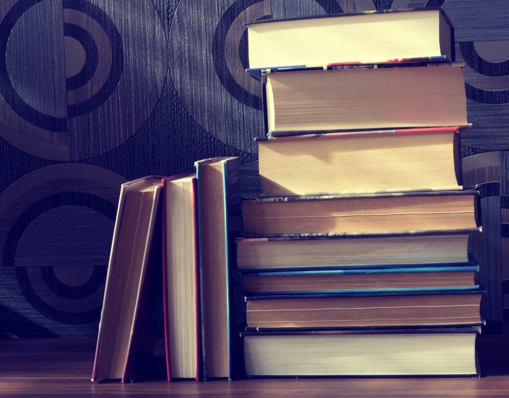 A stack of books