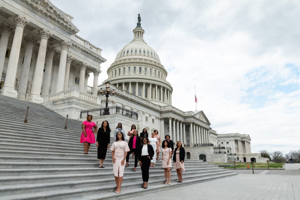 Black women Capitol Hill staffers at the U.S. Capitol