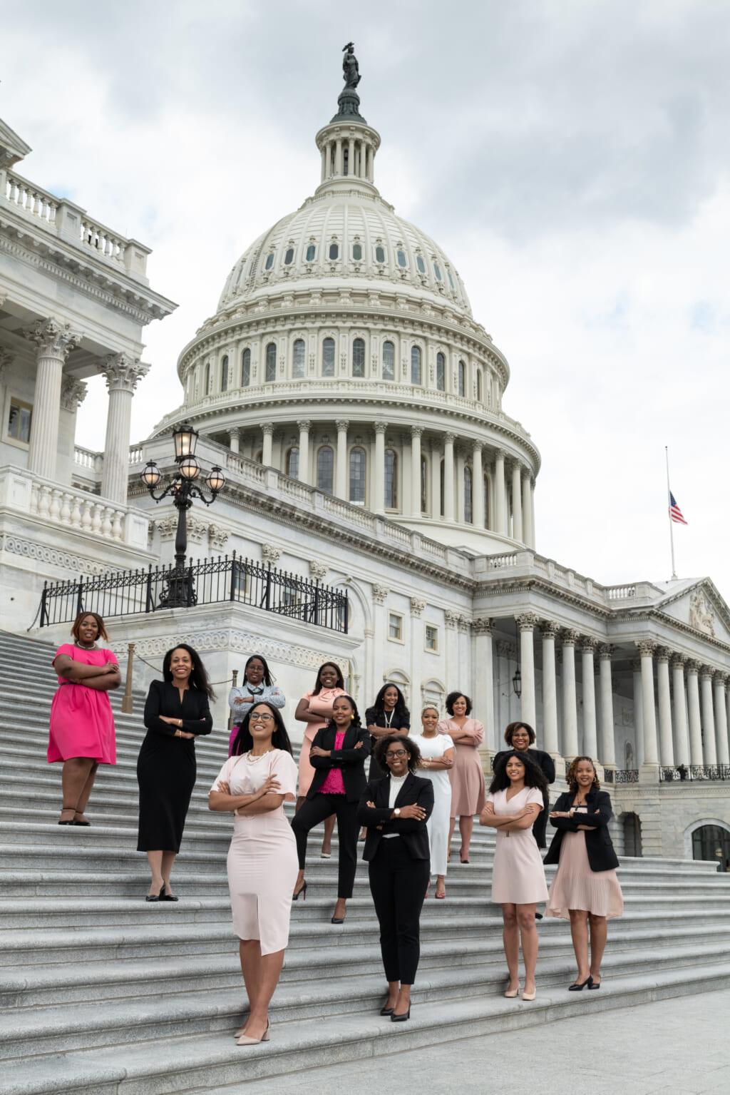 Black women Capitol Hill staffers at the U.S. Capitol