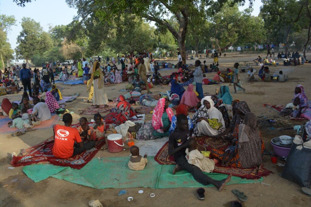 Cameroonian refugees gather in N’Djamena