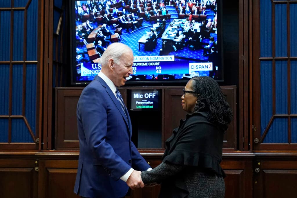 President Joe Biden and Supreme Court Judge Ketanji Brown Jackson