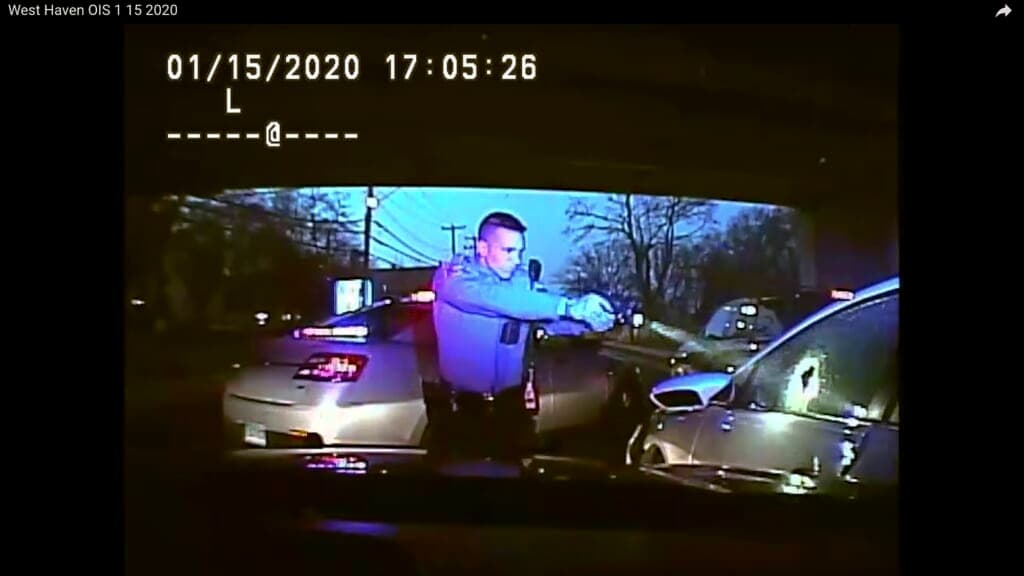 Connecticut State Police Trooper Brian North after discharging his weapon and fatally shooting Mubarak Soulemane