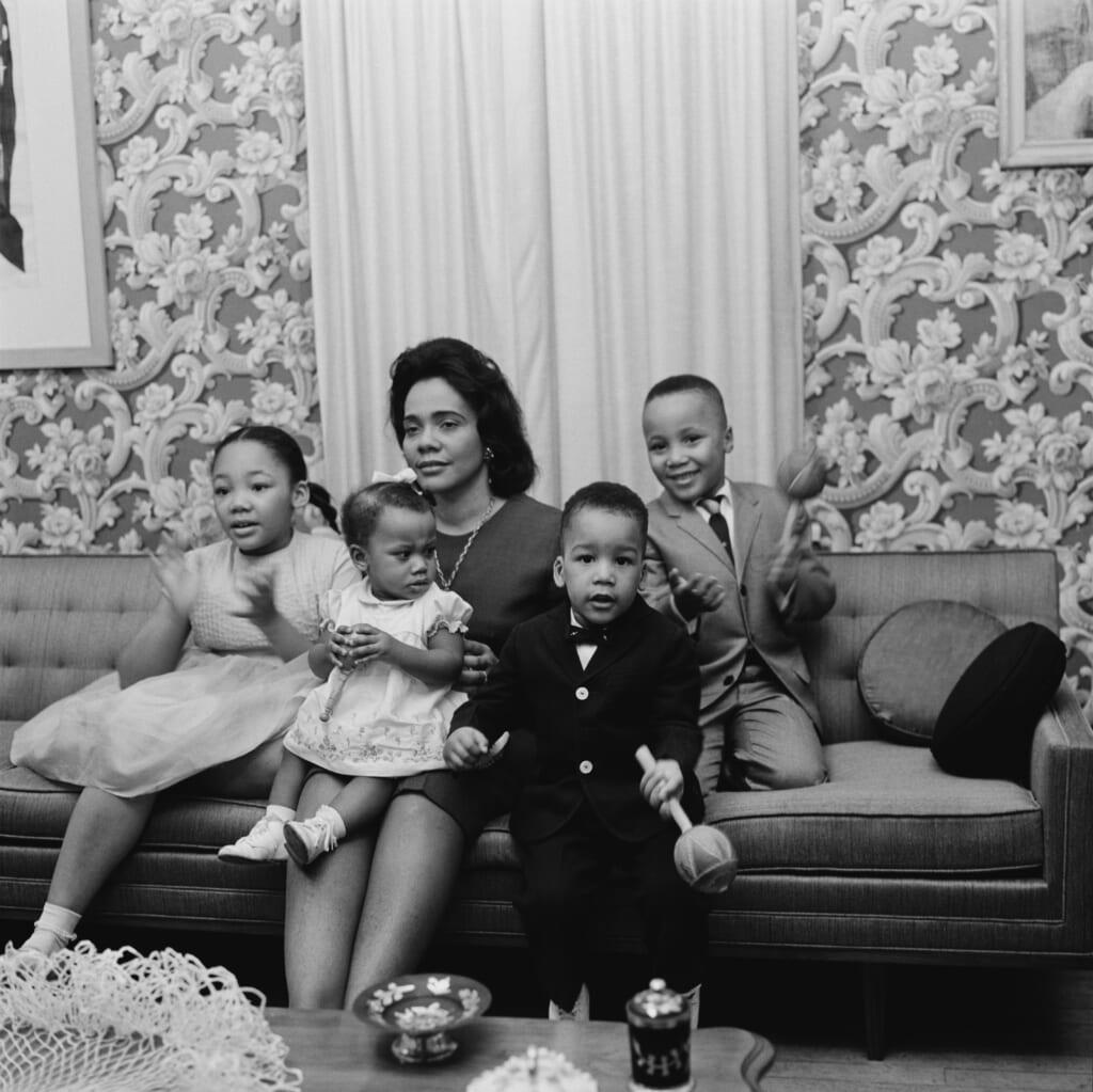 Yolanda, Martin III, Dexter and Bernice, the children of Martin Luther King Jr., with their mother Coretta Scott King