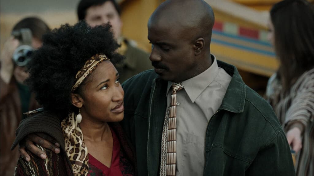 Actors Safiya Fredericks and Mike Colter in "I'm Charlie Walker"
