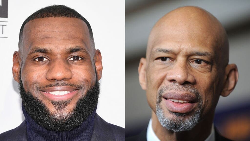 LeBron James and Kareem Abdul-Jabbar 