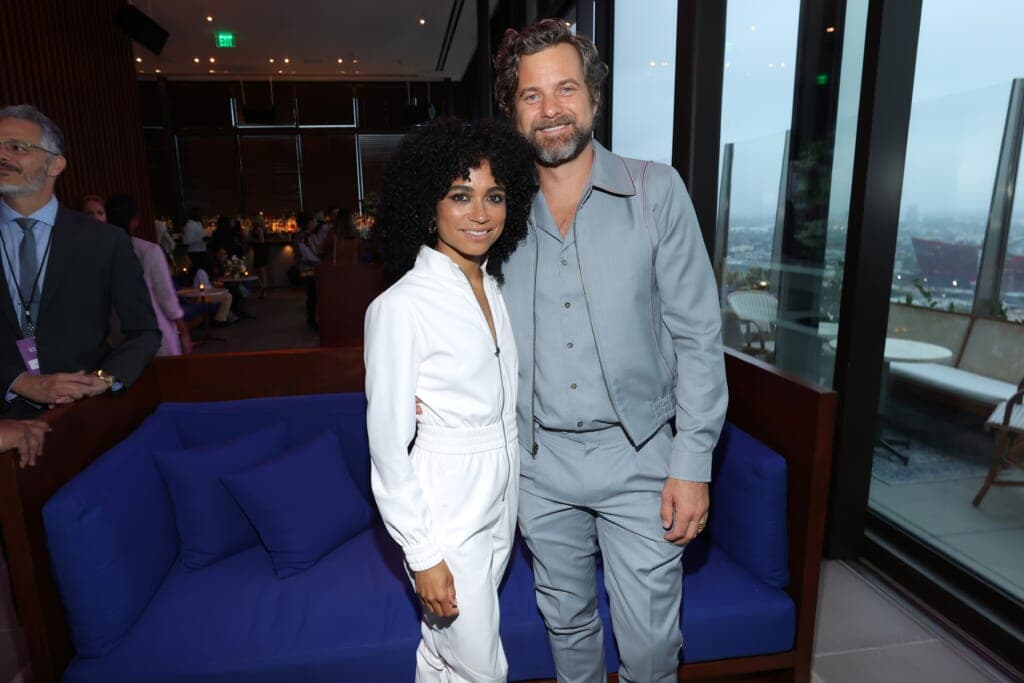 Actors Lauren Ridloff and Joshua Jackson