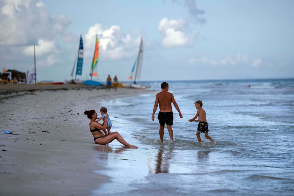 Tourists on the beach