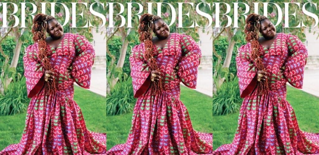 Actor Gabourey Sidibe on the cover of Brides magazine