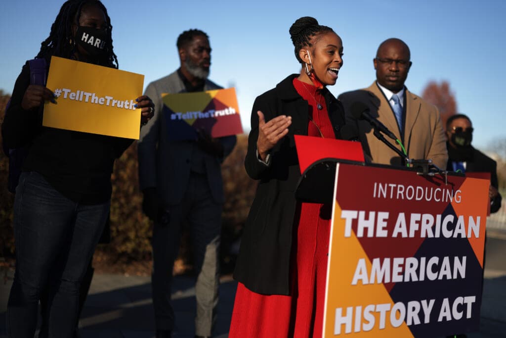 Rep. Shontel Brown (D-OH) and Rep. Jamaal Bowman (D-NY)