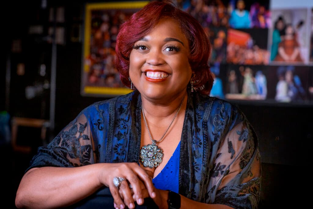 Roshunda Jones-Koumba, a drama teacher at G. W. Carver Magnet High School