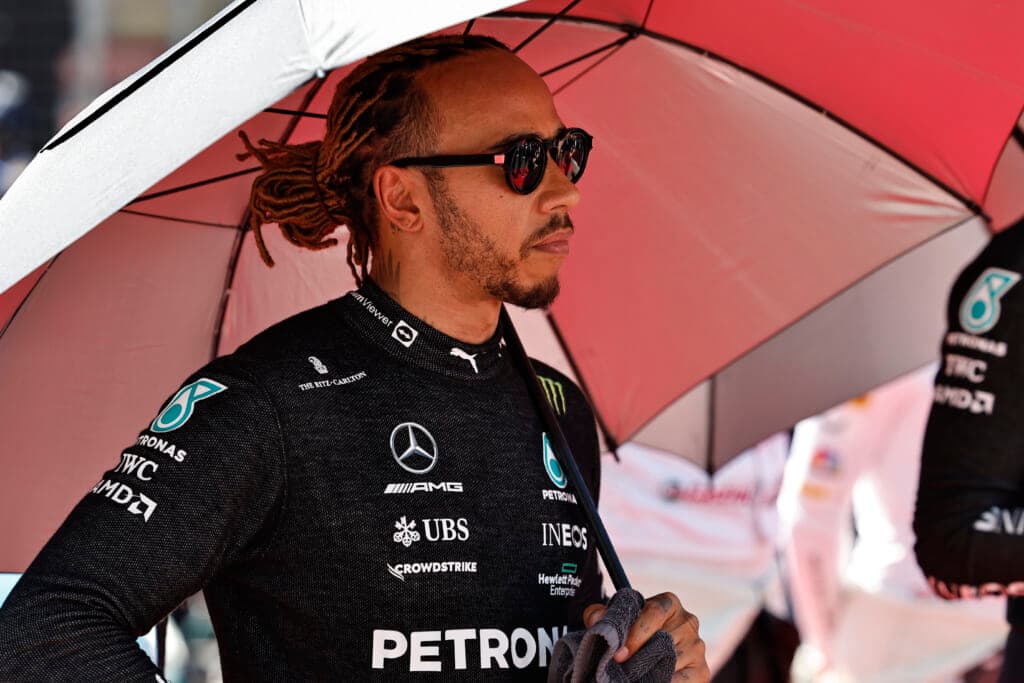 Mercedes driver Lewis Hamilton of Britain