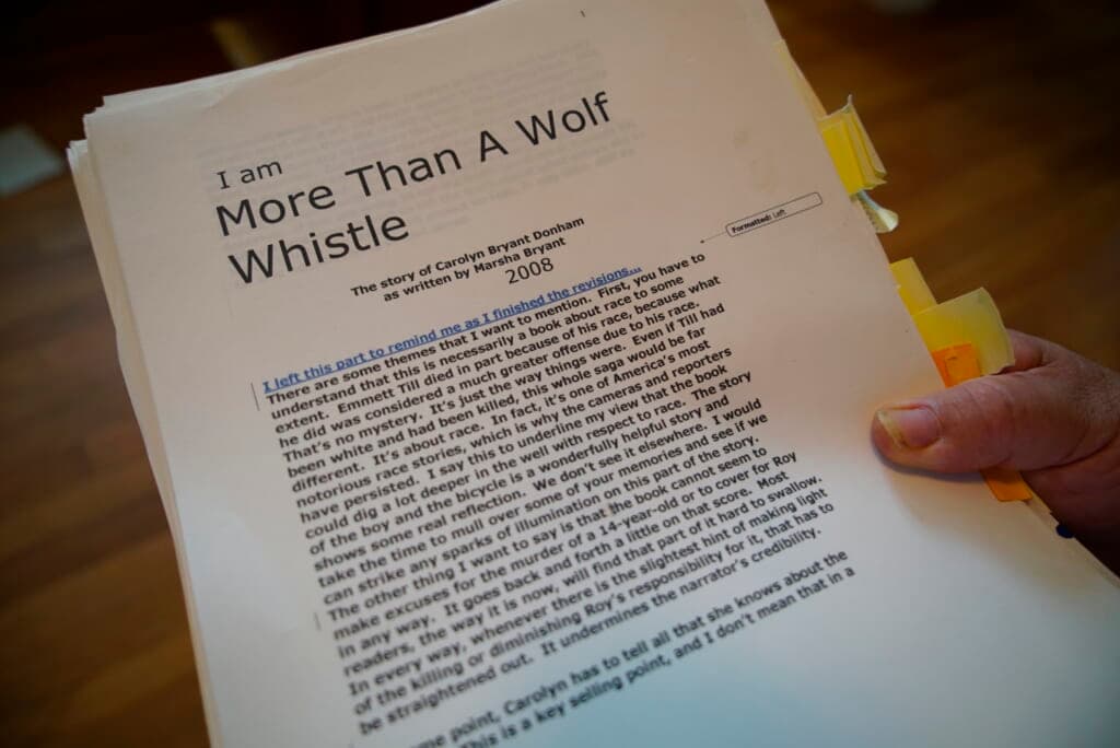 Manuscript titled "I Am More Than a Wolf Whistle" in a hand